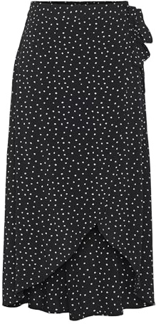 Pieces Pctala Wrap - Gonna Avvolgente da Donna Noos BC, Nero, Small
