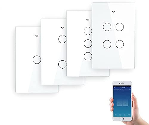 Rullgardinsbrytare, rullgardinsbrytare Wlan Wall Touch Smart Light Switch med neutral/nej Neutral, ingen kondensator Smart Life/2/3-vägs kontroll (2-GÅNG_1)