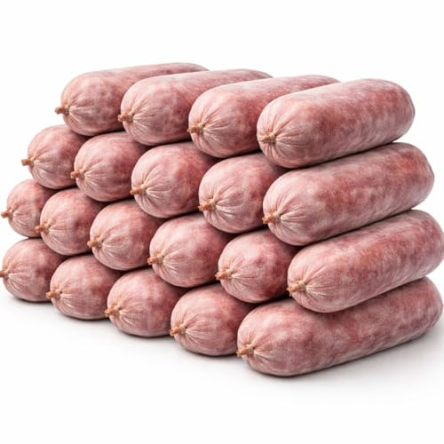 Raw Dog Food Frozen Premium Chicken Mince Meal for Dogs Natural Raw Dog Food Frozen Chicken Rolls in 20 x 500g Packs (10kg Total)