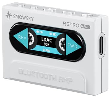 FiiO Snowsky Retro Nano Bluetooth USB DAC AMP mit LDAC, aptX Adaptive, aptX LL (3,5 mm unsymmetrisch und 4,4 mm symmetrischer Ausgang) (weiß)