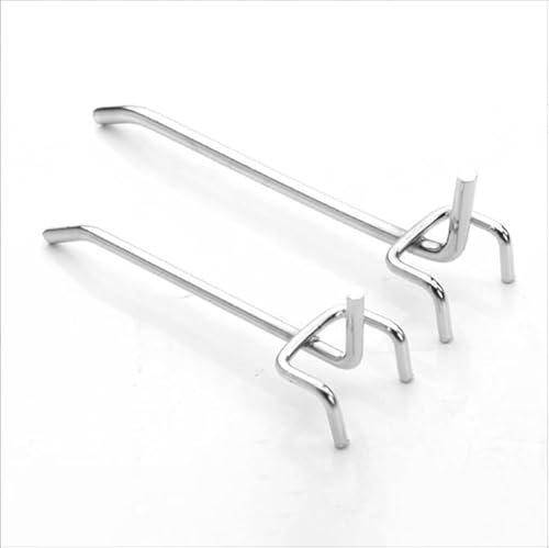 Lot de 50 Crochet Panneau Perforé Mural, Crochets pour Panneaux Muraux, Crochets pour Panneau avec Housse de Protection pour Magasin et Garage