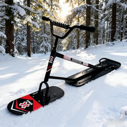 Sushangmao Trineo De Nieve Todoterreno 2026 con Dirección De 360° Y Aspas Dobles. Fácil De Usar para Adultos Y Adolescentes. Soporta hasta 150 Kg. Fabricado con Estructura De Aluminio B