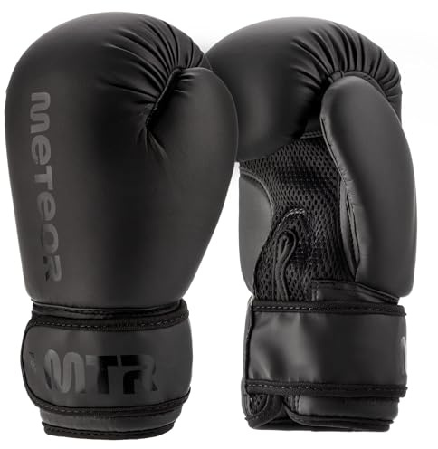 meteor Boxhandschuhe für Kinder und Jugendliche – PU‑Leder mit Eva‑Polster – 6 oz – Anfänger Trainings‑ und Sparringhandschuhe für Boxen, Muay Thai & Kickboxen – belüftetes Mesh