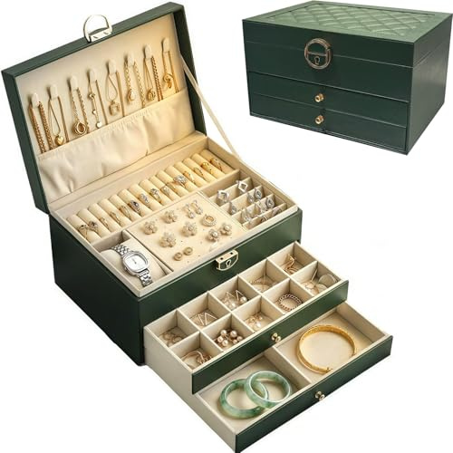 TempFoo Jewellery Box, Earrings Storage Organiser, Necklace Bracelet Boxes