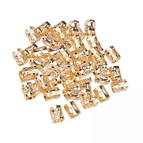 Fhtdhm Dreadlocks Perles Clips Anneaux Bagues Bijoux Cheveux Métal Flexibles pour Barbe et Coiffure Adapté à La Création Artistique Salons de Coiffure Fêtes