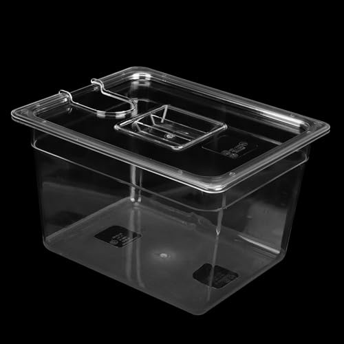 FTVOGUE Vakuumbehållare med Lock Food Grade PC Vakuum Culinary Container 11,71L Kalibreringsmärken med Stor Kapacitet 210°F för Sous Vide-matlagning Hemkök och Måltidsförberedelser