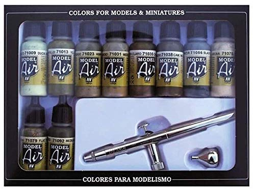 Vallejo Model Air Set Lot de 11 aérographes Couleurs camouflage
