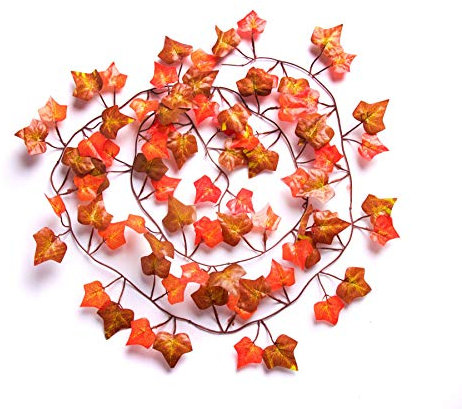 Best Artificial 200cm / 7ft Two Tone Autumn English Ivy Garland Hanging Vine String Plant - IL15 (1)