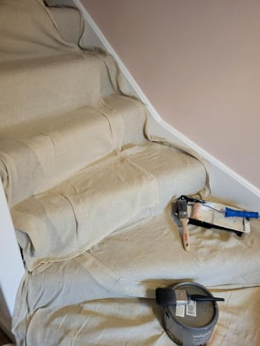 Cotton Paint Sheets & Drop Cloth - Washable & Reusable (24ft X 3ft - 7.3m x 0.91m)