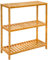 DuneDesign Bambus Standregal 60 cm Breit - 69x60x26 Badregal - Regal Holz für Küche Badezimmer Schrank Balkon - Badmöbel Schuhregal Küchenregal Stehend - Handtuch Wandregal - Küchen Organizer