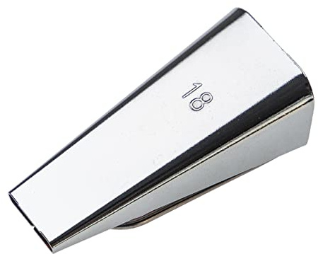 vhbw Schrägbandformer 18 mm für Nähen, Quilten - Bias Tape Maker, Edelstahl/Kunststoff, Rot, Silber