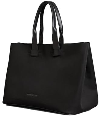 Troubadour Featherweight Tote Bag - Premium Vegan, Lightweight & Waterproof - Ideal for Business, Travel & Everyday Use - Padded Laptop Sleeve, Spacious Organization - Minimalist Design - Black