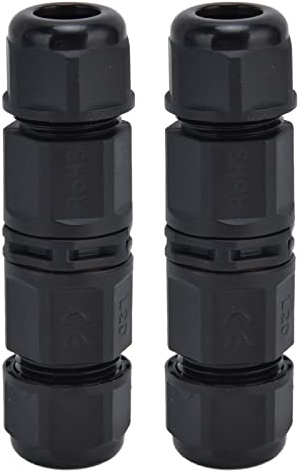 Jenngaoo IP68 Waterproof 250V 16A Wire Connector with PA66 Housing & Nickel-Plated Terminals, Quick Connect Junction Box for Outdoor Lighting, Power Supply & Industrial Equipment