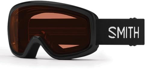 SMITH Snowday RC36 - Occhiali da sci e snowboard per ragazzi con ottica anti-distorsione, prestazioni anti-appannamento e protezione UV al 100%, per ragazzi e ragazze, colore nero