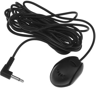 YINETTECH 3.5mm Car External Microphone with 3m Cable for Car Vehicle Head Unit Bluetooth Audio Stereo Radio GPS DVD, Plug and Play