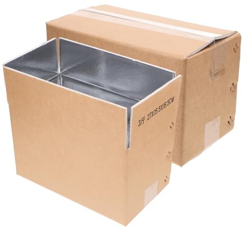 OKUMEYR Isolierter Versandkarton Aus Aluminiumfolie Für Meeresfrüchte Wiederverwendbar Für Gefrierschränke Große Isolierte Kartons Für Die Kaltlagerung