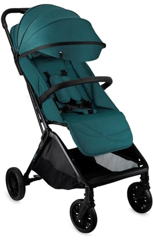 MoMi Kinderwagen ANDREA mit automatischem Faltsystem, bis 22 kg Körpergewicht, 5-Punkt-Sicherheitsgurt, Getränkehalter, Einkaufskorb, Tasche, Insekten- und Regenschutz, mit Zwillingsfunktion