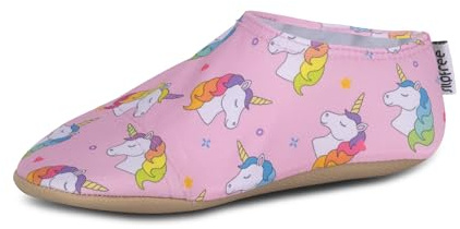 Slipfree Non-Slip Shoes for Girls and Boys. Light, Soft and Comfortable, Unisex Kids Beach Water Shoes with Protective Sole, Ideal for Holiday, Sports and Home. Sofie, 8-9 Years