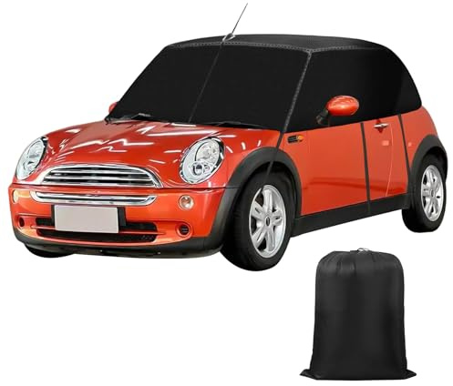 Halvgarage för mini Cabriolet R52 R57 F57 2005–2022, 600D halvgarage bilskydd vattentät ersättning, med remmar och antennhål, softtop takskydd UV regn sol dammskydd (svart)