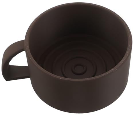 TOPPERFUN Tazón de Jabón para Afeitar con Asa 3d Marrón Cuenco para Espuma de Afeitar Hombres Taza de Crema para Cuidado Facial Hombre y Afeitado Húmedo en Viaje