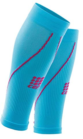 CEP - CALF SLEEVE 2.0 for women | Run compression calf sleeves in light blue/pink, size IV