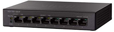 Cisco Switch no administrado SG110D-08HP de Cisco con 8 puertos Gigabit Ethernet (GbE) más PoE de 32 W, protección limitada de por vida (SG110D-08HP-EU)