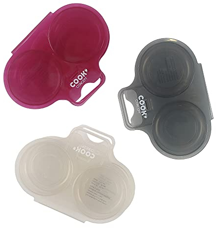 COOK CONCEPT - KC2152 - Recipient Cuit Œuf Special Micro-Onde Cuisine Oeuf Plat Lavable Reutilisable - Coloris Aléatoire !