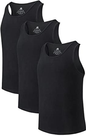 DAVID ARCHY Men's Tank Top Bamboo Rayon Undershirts Tank Shirt Moisture-Wicking A-Shirt for Men, 3-Pack (M, Black)
