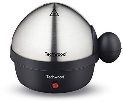 Techwood TO-007 TO-007-Olla 1 a 7, Huevos Duros, pantorrillas, Cascos y Moldeados, Cepillado, Acero Inoxidable, Negro