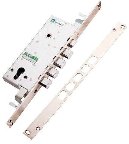 SERRATURA DA INFILARE TRIPLICE PER PORTE BLINDATE ART. 85.140 Dx E 49 - scatola mm 193 x 78