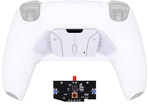 eXtremeRate RISE4 Ersatz Rück Paddles&Remapper Board für ps5 Controller Rise/RISE4 Remap Kit, Austauschbar K1K2K3K4 Back Button/PCBA Platine[KEIN Full Remap Kit]-Weiß
