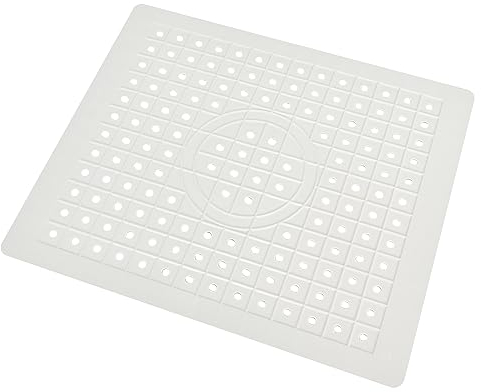 31.5x26.2 cm Tappetini per Lavello da Cucina,Proteggi Lavandino Cucina,Tappetino Quadrato per Lavello,Scolapiatti da Lavello Accessori Cucina,Protegge Le stoviglie,per Bagno, Cucina (Bianco)