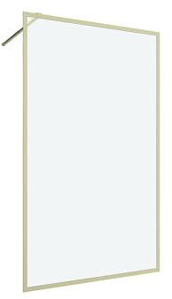 Vente-unique - Paroi de douche à l'italienne - 120 x 200 cm - Doré - Verre trempé - AMBERI