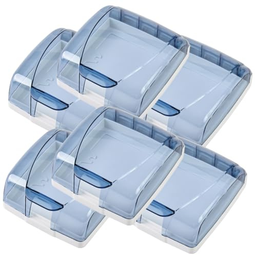 Yardenfun 6pezzi Copertura Per Presa Adesivo Senza Protezione Per Presa Elettrica Utilizzabile in Cucina Bagno Ufficio Hotel Resistente Alle Intemperie