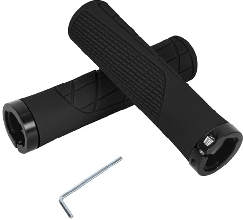 Poignées de Vélo Antidérapantes Poignées de Guidon de Vélo pour 22mm Poignées, Poignées de vélo Ergonomiques Poignées pour Vélo, Poignées Vélo pour VTT BMX Mountain Foldable Scooter (Noir)