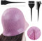 Scettar Silikon Highlight Kappe, Strähnchenhaube Haare Färben Hervorhebung Silikon Strähnchenhaube Set Stränchen Haube mit Pinseln und Nadel für Frauen und Mädchen Bläst