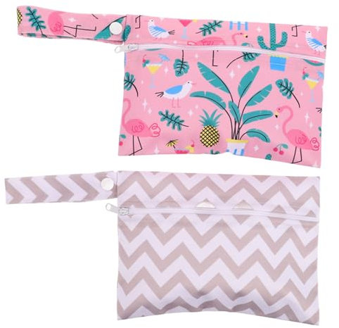 LALADEFIEE 2pcs Sanitary Napkin Bags Storage Bags for Women Travel Outdoor Zippered Random Style