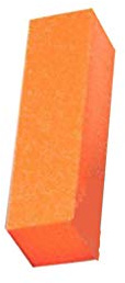 5 colori di carta vetrata per nail art levigatura buffer blocco di sabbia lima per lucidatura unghie manicure pedicure strumenti per unghie, arancione, 1 pezzo