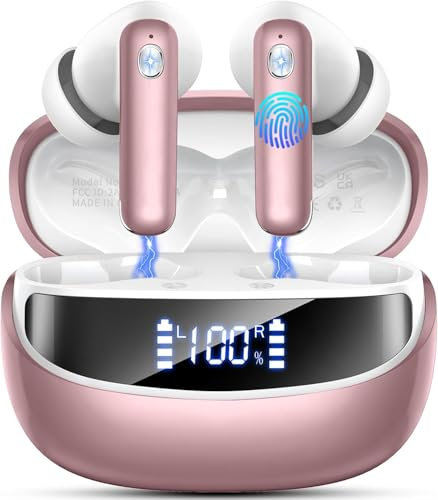 Nerunsa Auriculares Inalambricos Bluetooth, In-Ear Auriculares Bluetooth 5.4