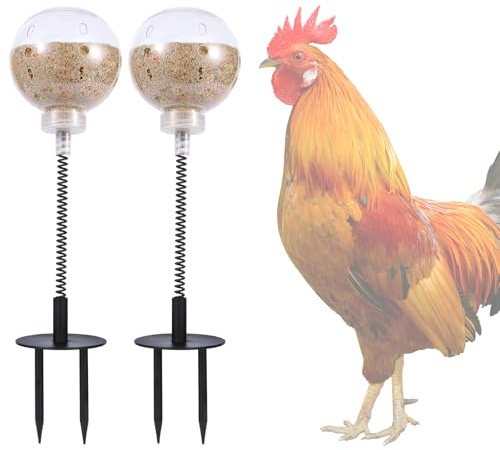 Peck Toy, Chicken Slow Feeder Ball & Enrichment Toys, Chicken Coop Toys for Hens Poultry Birds Parrots(2 Pack)
