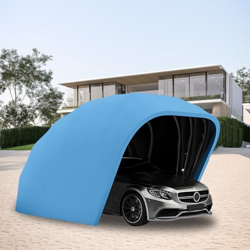 Heavy Duty Mobile Carport, tenda pieghevole in acciaio inox retrattile, riparo per tutte le stagioni per garage di casa, 5,9 m x 2,7 m x 2,45 m