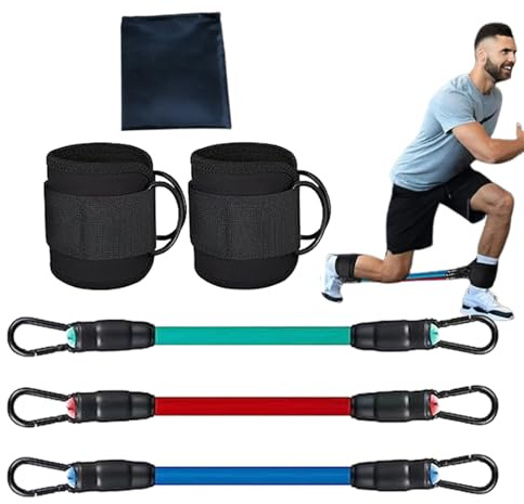 Bandas De Resistencia Para Tobillos – TPE/Latex 24 Cm | Elásticos De Fitness | Correas De Piernas Para Ejercicios De Glúteos Y Cadera, Equipo De Entrenamiento Unisex