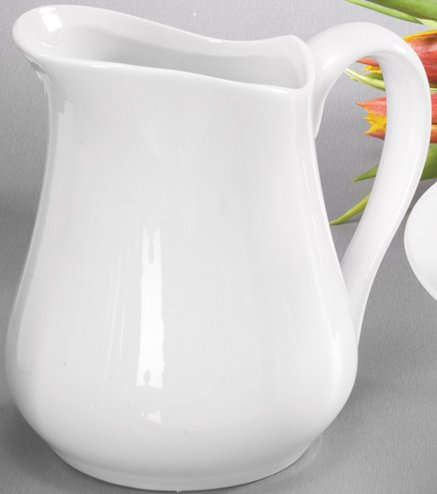 Zone Galzone Carafe d'eau/Lait en Porcelaine, 1 100 ML Blanc