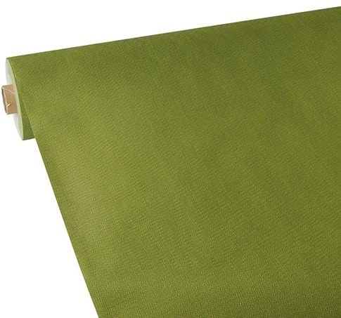 Papstar, Tischdecke, stoffähnlich, Vlies soft selection plus 25 m x 1,18 m olivgrün auf Rolle, #84939