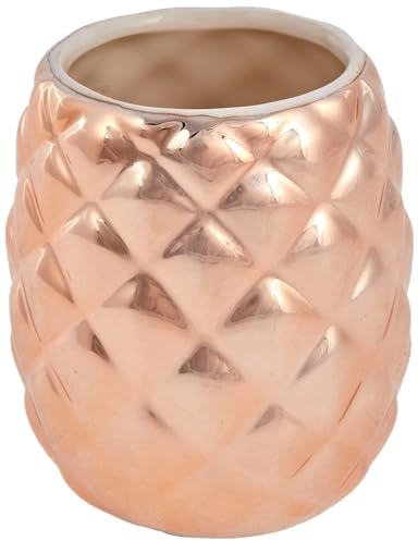 axentia Copper Gobelet à Dents, Rose, Ø env. 8 cm, H env. 10,5 cm