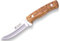 Joker Bushcraft-Messer Arrui 10 CO60, Überlebensmesser mit 10 cm Klinge, Olivenholznholzgriff, Gürtelmesser mit brauner Lederscheide, Werkzeug zum Angeln, Jagen, Camping und Wandern