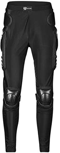 Armadura protectora para motocicleta, cadera, muslo, rodilla, pantalones blindados para motocicleta, MTB, equipo de protección de carreras de motocross (solo rouss), Negro, L