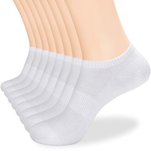 inhees 8/12Pairs Ankle Socks Women's and Men Thin Athletic Running Cotton Low Cut No Show Socks