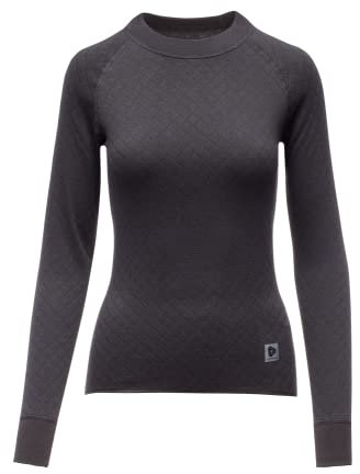 Thermowave 3in1 Merino Wool Women's Base Layer - Shirts for Women - Merino Wool Underwear Long Sleeve 330 GSM Quick Dry Extra Warm, Anthracite, XXL
