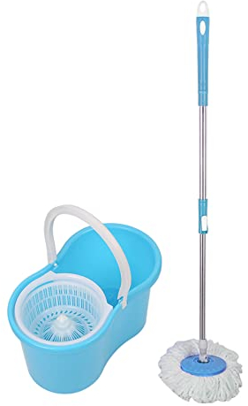 Mopa con Cubo DepósitoEscurre Mop Bucket Trapeadora Tiene 2 Limpieza de Suelos，Absorbentes para Limpieza Hogar Madera Parquet Cocina Suelos